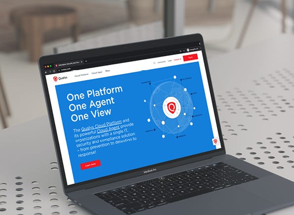 Qualys Website on a computer screen