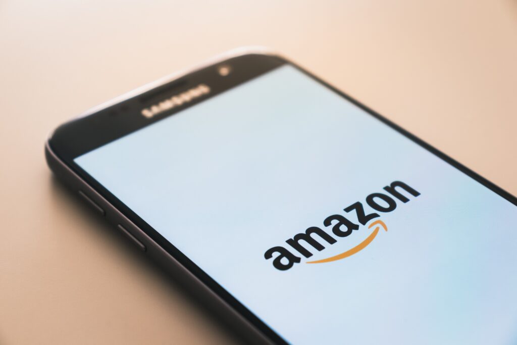 Amazon app on mobile phone