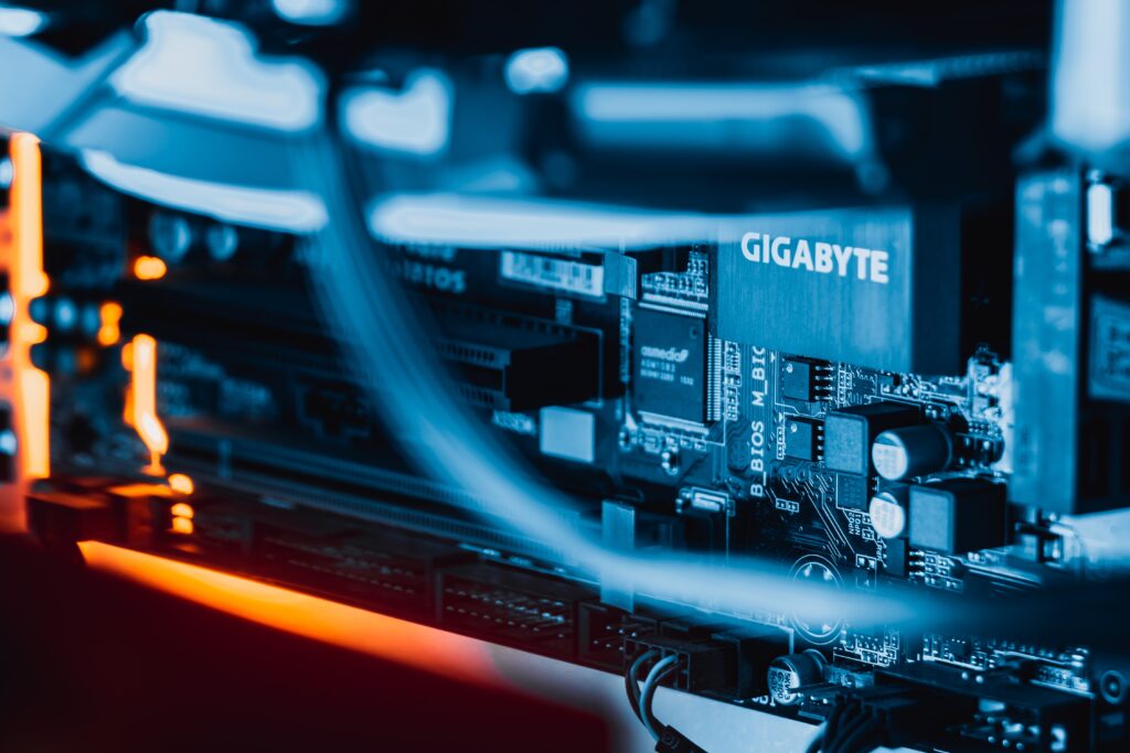 Close up of server