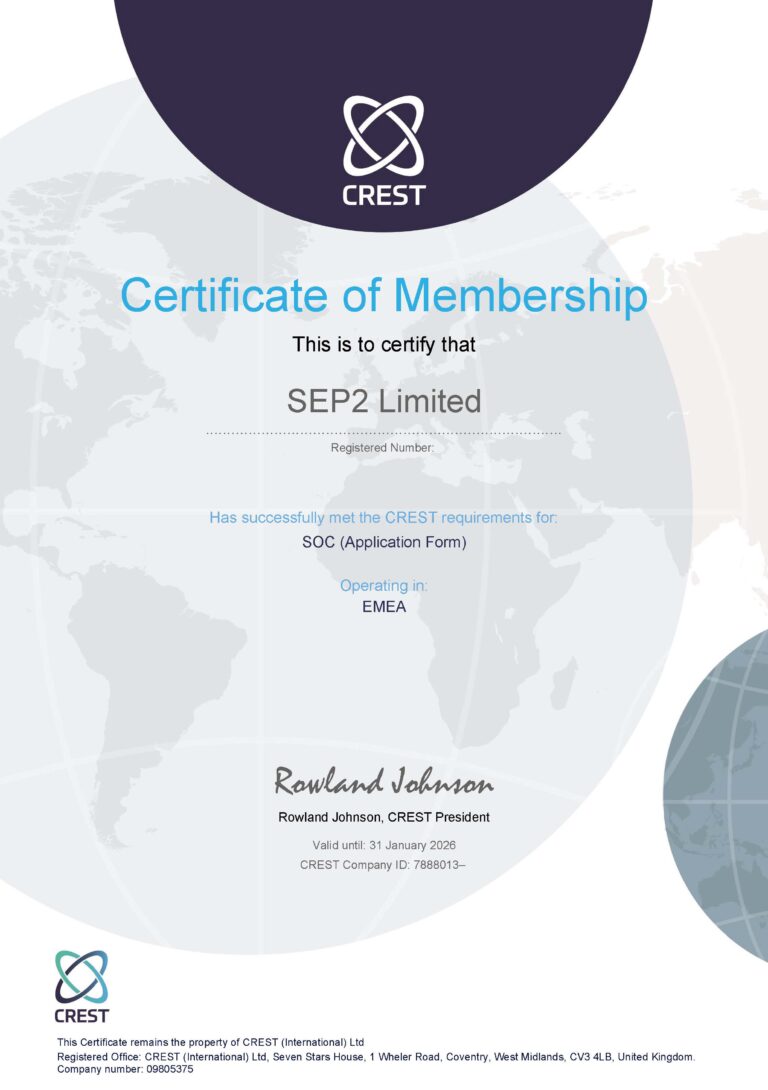 CRESTMembershipCertificate SEP2 Limited
